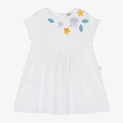 Il Gufo Babies' Girls White Cotton Dress