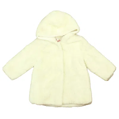 Pre-owned Il Gufo Kids' Girls White Faux Fur Jacket