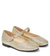 Il Gufo Glitter Ballet Flats In Gold