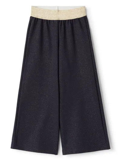 Il Gufo Kids' Glitter-detail Trousers In Black