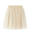 Il Gufo Glitter-waistband Tulle Skirt In Nude