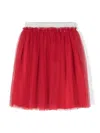 Il Gufo Glitter-waist Tutu Skirt In Red