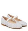Il Gufo Glittered Ballet Flats In Argento