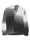 Il Gufo Gradient-effect Intarsia-knit Cardigan In Grey