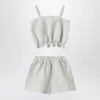 Il Gufo Checked Shorts Set In Grey