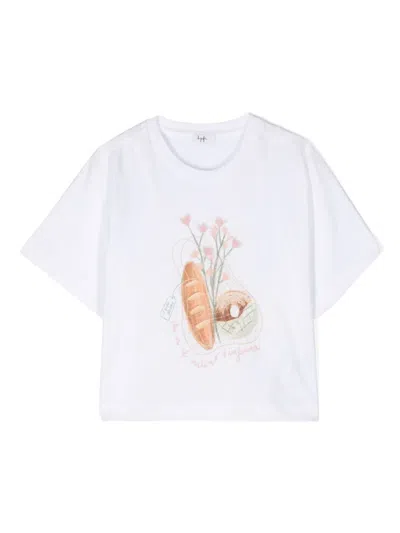 Il Gufo Kids' Graphic-print Cotton T-shirt In White
