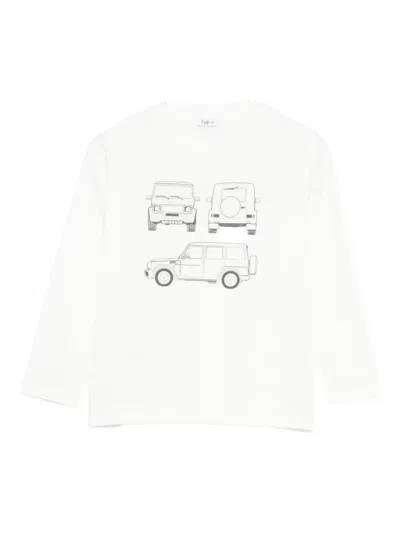 Il Gufo Kids' Graphic-print T-shirt In White