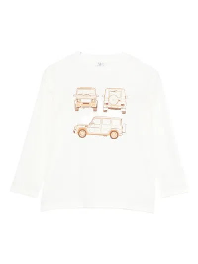 Il Gufo Kids' Graphic-print T-shirt In White