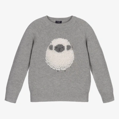 Il Gufo Babies' Grey Knitted Wool Sweater