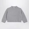 Il Gufo Grey Ribbed Wool Jumper