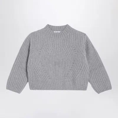 Il Gufo Kids' Ribbed-knit Jumper In Grey