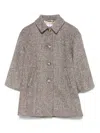Il Gufo Herringbone-pattern Coat In Neutral