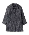 Il Gufo Herringbone-pattern Single-breasted Coat In Black