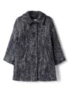 Il Gufo Herringbone-pattern Single-breasted Coat In Blue
