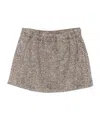 Il Gufo Herringbone-pattern Skirt In Brown