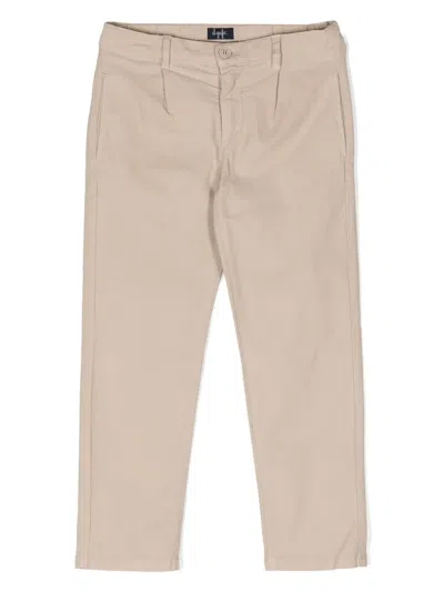 Il Gufo Kids' Herringbone Smart Trousers In Neutrals