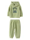 Il Gufo Hooded Bear Tracksuit In Green