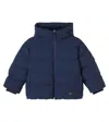 Il Gufo Hooded Down Jacket In Blue