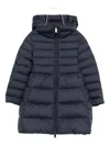 Il Gufo Hooded Padded Coat In Blue