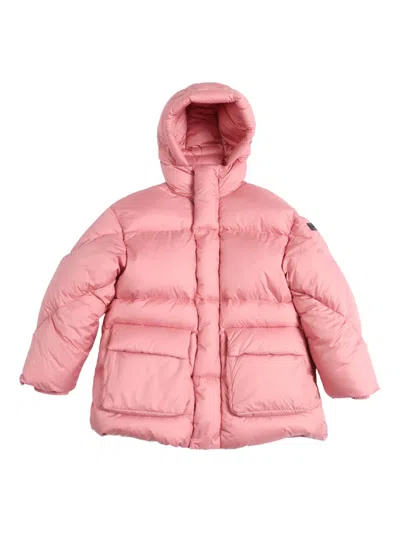 Il Gufo Kids' Hooded Padded Ja In Pink