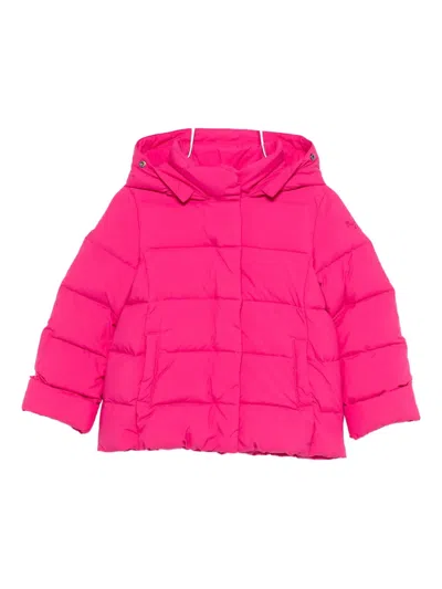 Il Gufo Kids' Hooded Padded Jacket In Pink