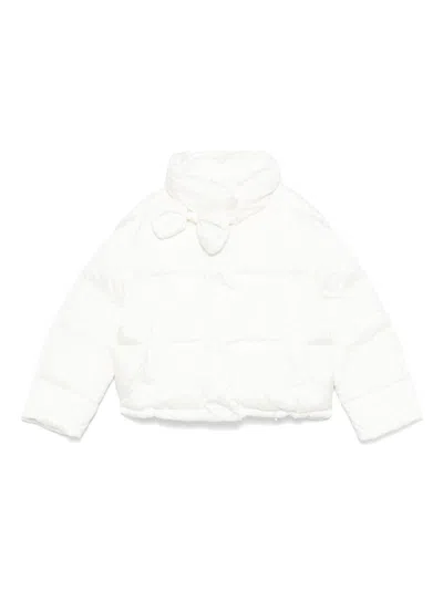 Il Gufo Kids' Hooded Puffer Jacket In White