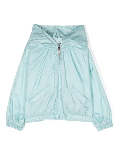 Il Gufo Kids' Hooded Rainwear Jacket In Blue