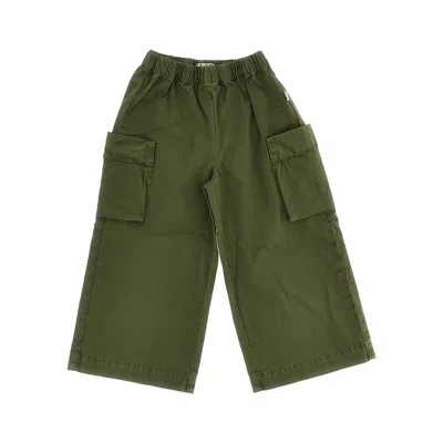 Il Gufo Ide Leg Cargo Pants Kids In Green