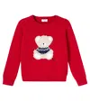 Il Gufo Intarsia Virgin Wool Sweater In Red