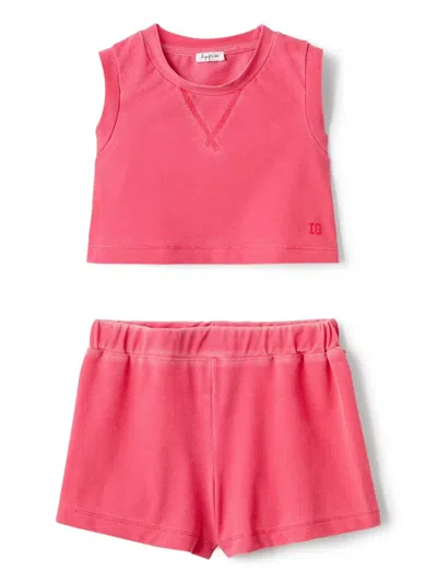 Il Gufo Kids' Jersey Shorts (set Of Two) In Pink