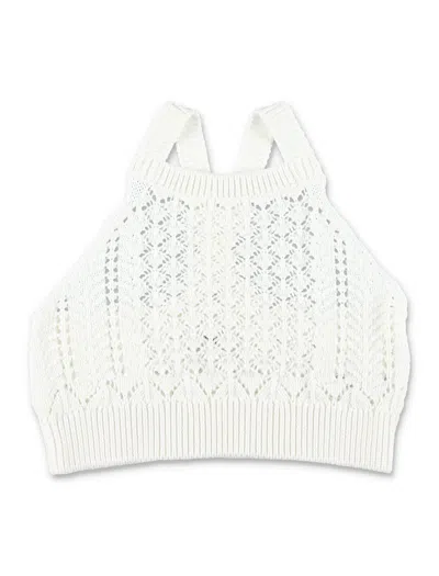 Il Gufo Kid - Crochet Top In White