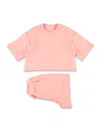 Il Gufo Kid - Fleece T-shirt And Short Set In Rose