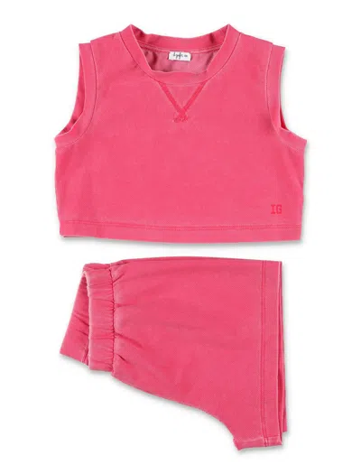 Il Gufo Kid - Sensitive® Fabrics Set In Fuchsia