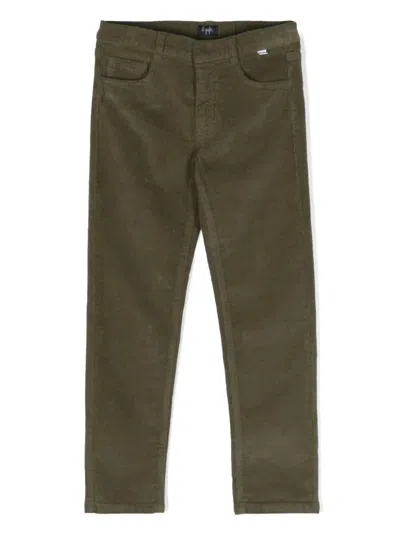 Il Gufo Kid's 5 Pocket Corduroy Trousers In Khaki Green