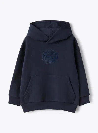 Il Gufo Kid's Hooded Sweatshirt In Navy In Blue