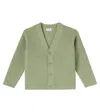 Il Gufo Ribbed Button Cardigan In Green