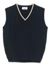 Il Gufo Knitted Vest In Blue