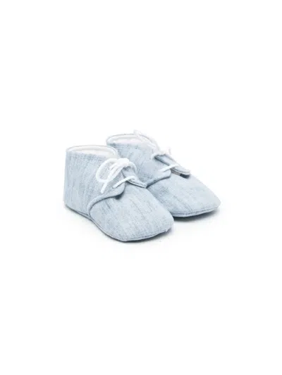 Il Gufo Babies' Lace-up Pre-walker Shoes In Blue