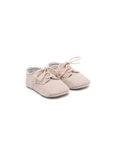 Il Gufo Babies' Lace-up Pre-walkers In Neutrals