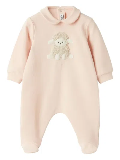 Il Gufo Babies' Lamb-appliqué Pajamas In Pink