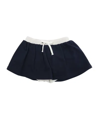 Il Gufo Babies'  Layered Drawstring Shorts In Black