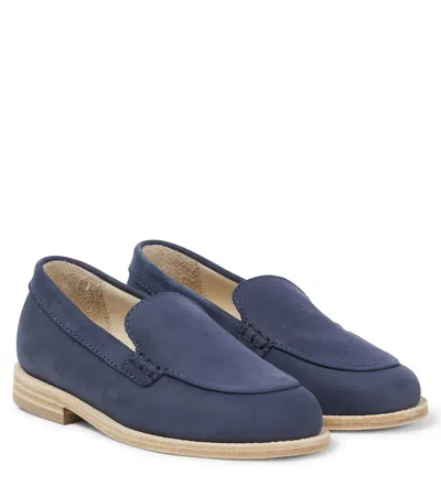 Il Gufo Kids' Leather Loafers In Blue