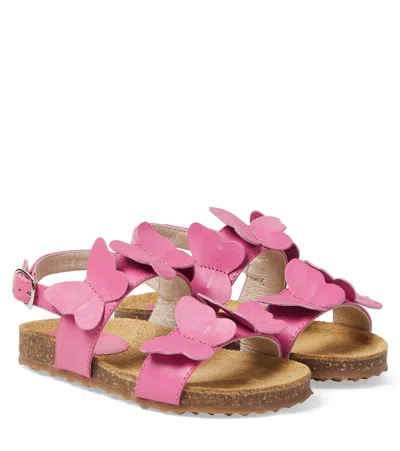 Il Gufo Kids' Leather Sandals In Pink