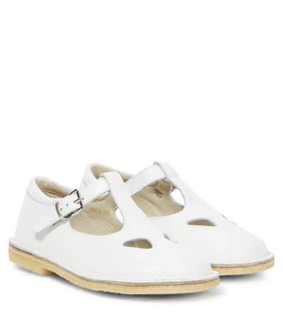 Il Gufo Kids' Leather Sandals In White