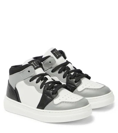 Il Gufo Kids' Leather Sneakers In Multicoloured