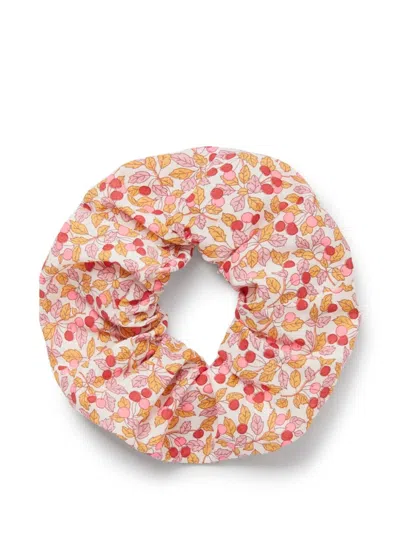 Il Gufo Kids' Leaves-print Scrunchie In Orange
