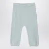 Il Gufo Light Green Wool Leggings In Green