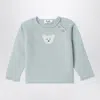 Il Gufo Light Green Wool Pullover In Blue