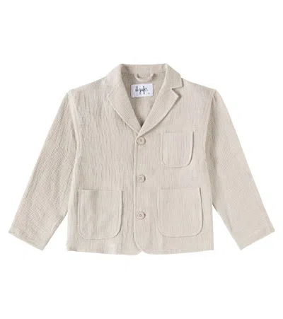 Il Gufo Kids' Linen Blazer In Beige