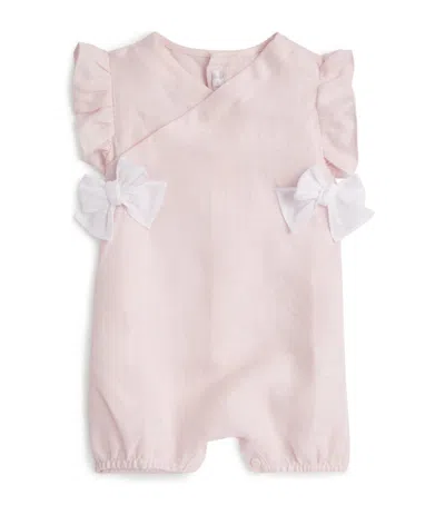 Il Gufo Babies' Linen Bow Bodysuit